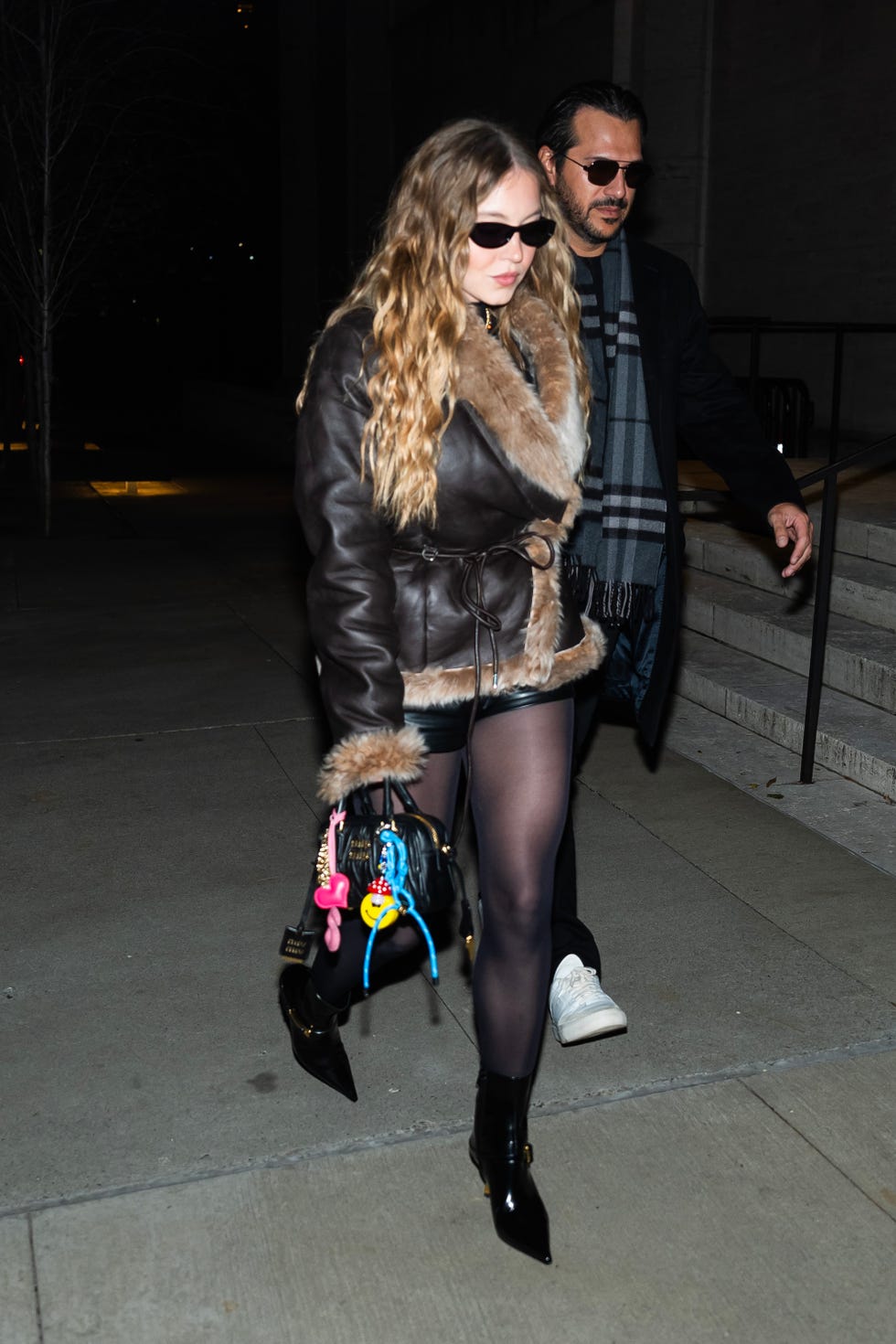 New York, New York, December 13 Sydney Sweeney L and Jonathan Davino are seen at Lincoln Center on December 13, 2024 in New York City, Photo by Thestewartofnygc Images