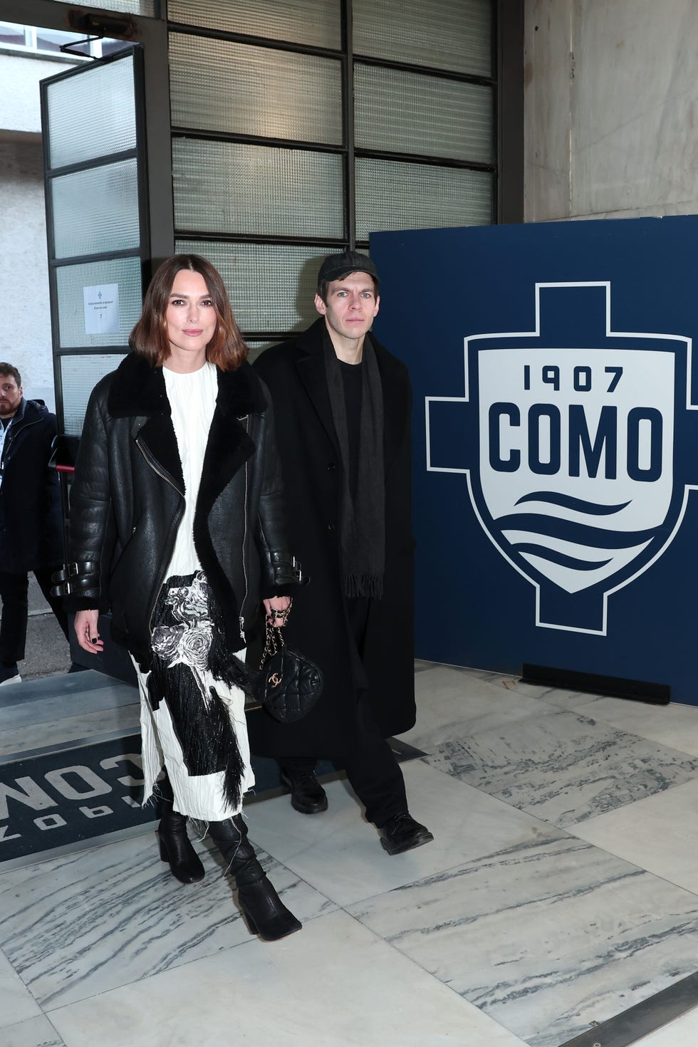 Como, Italy December 15th Keira Knightley and James Righton attend the match between Como 1907 and Roma at Giuseppe Sinigaglia Stadium on December 15, 2024 in Como, Italy, Photo by Jacopo M Raulegetty, Images for Como 1907