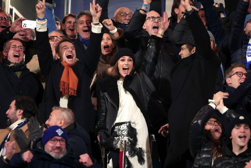 Como, Italy December 15th Michael Fassbender, Keira Knightley and James Righton attend the match between Como 1907 and Roma at Giuseppe Sinigaglia Stadium on December 15, 2024 in Como, Italy, Photo by Jacopo M Raulegetty, Images for Como 1907