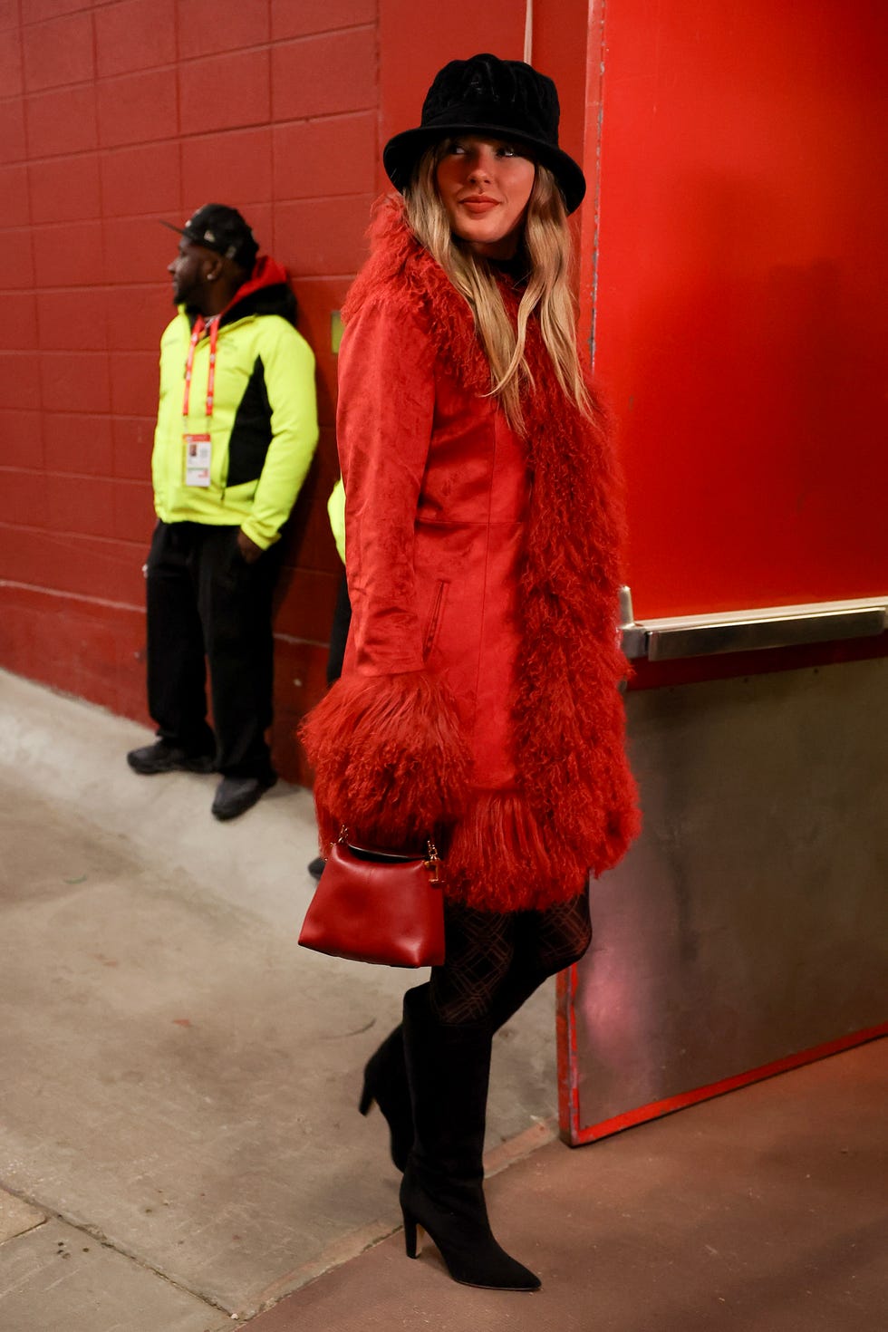 Kansas City, Missouri December 21 Taylor Swift looks on before a game between the Kansas City Chiefs and the Houston Texans at Geha Field at Arrowhead Stadium on December 21, 2024 in Kansas City, Missouri Photo by David Eulittgetty Images