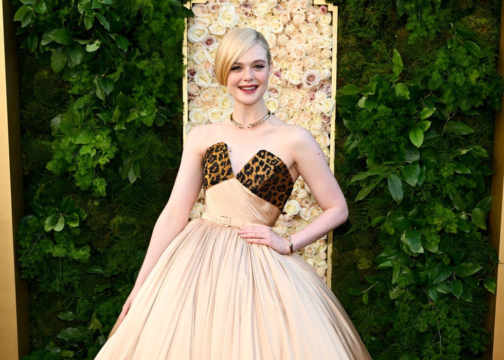 elle fanning during the 82nd annual golden globes held at the beverly hilton on january 05, 2025 in beverly hills, california photo by michael bucknergg2025penske media via getty images