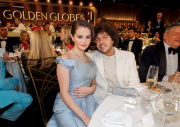 selena gomez, benny blanco during the 82nd annual golden globes held at the beverly hilton on january 05, 2025 in beverly hills, california. (photo by christopher polk/gg2025/penske media via getty images)