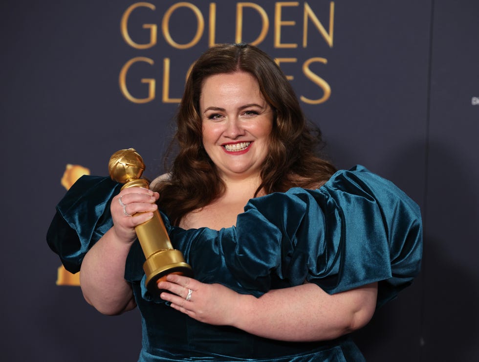 los angeles, ca january 5, 2025, 82nd golden globe awards jessica gunning at the 82nd golden globe awards, held at the beverly hilton hotel in los angeles on january 5, 2025. (jason armond / los angeles times via getty images)