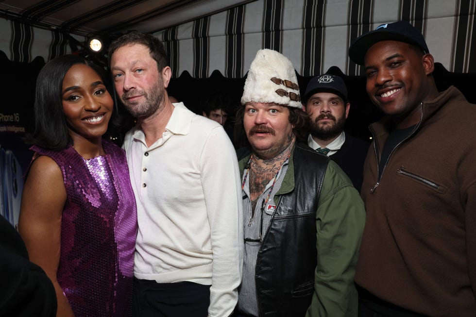 los angeles, california january 04 l r ayo edebiri, ebon moss bachrach, matty matheson, ricky staffieri and lionel boyce attend w magazines annual best performances party at chateau marmont on january 04, 2025 in los angeles, california photo by kevin mazurgetty images for w magazine