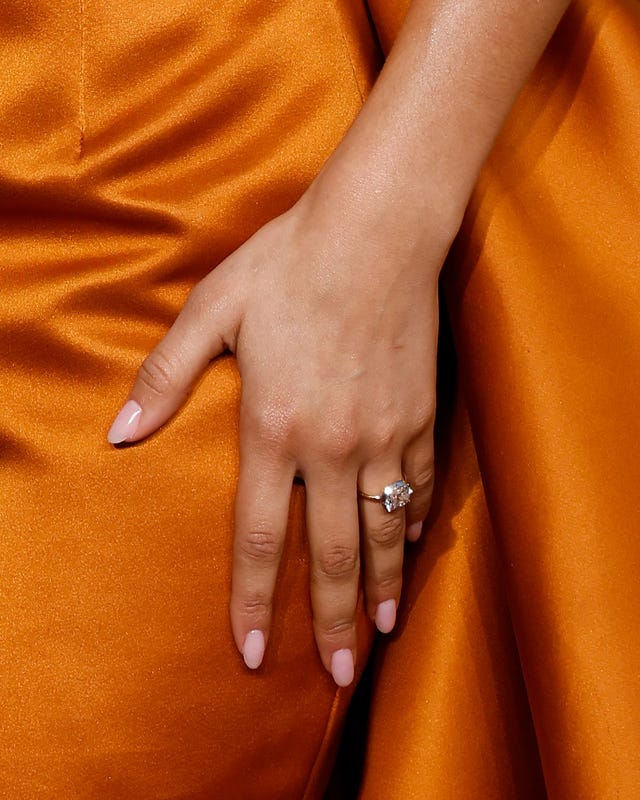 Zendaya Flaunts Engagement Ring With Jacket and Tutu in L.A.