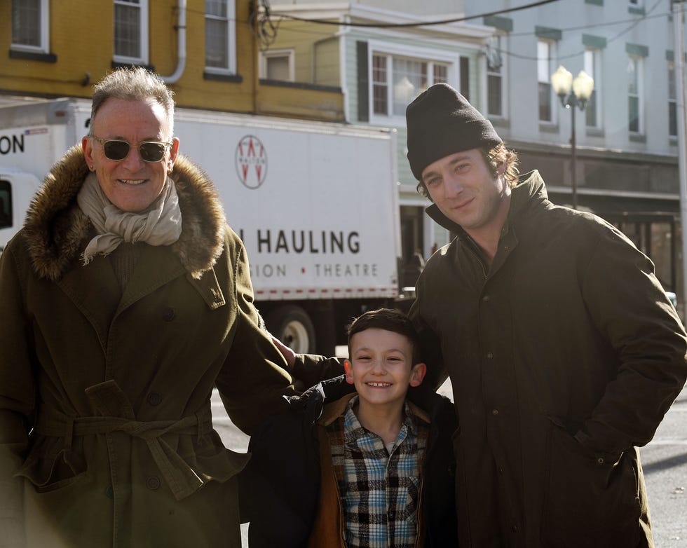 freehold, nj january 10: bruce springsteen, jeremy allen white and matthew anthony pellicano on the set of deliver me from nowhere the bruce springsteen biopic on january 10, 2025 in freehold, new jersey. (photo by bobby bank/gc images)