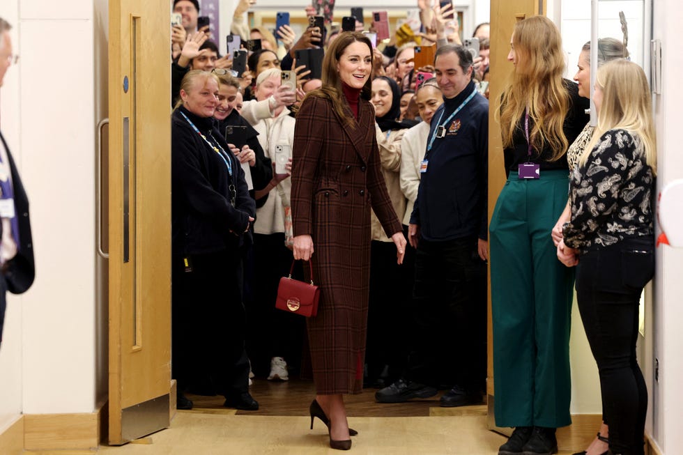 britain's catherine, princess of wales reacts during a visit to the royal marsden hospital in west london on january 14, 2025 photo by chris jackson  pool  afp