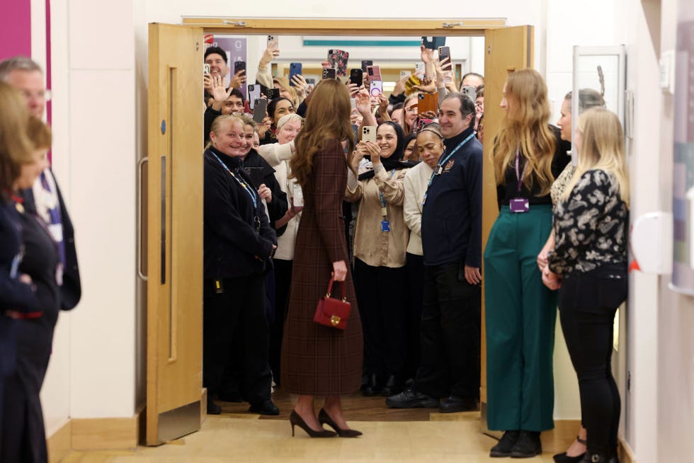london, england january 14 catherine, princess of wales during a visit to the royal marsden hospital on january 14, 2025 in london, england