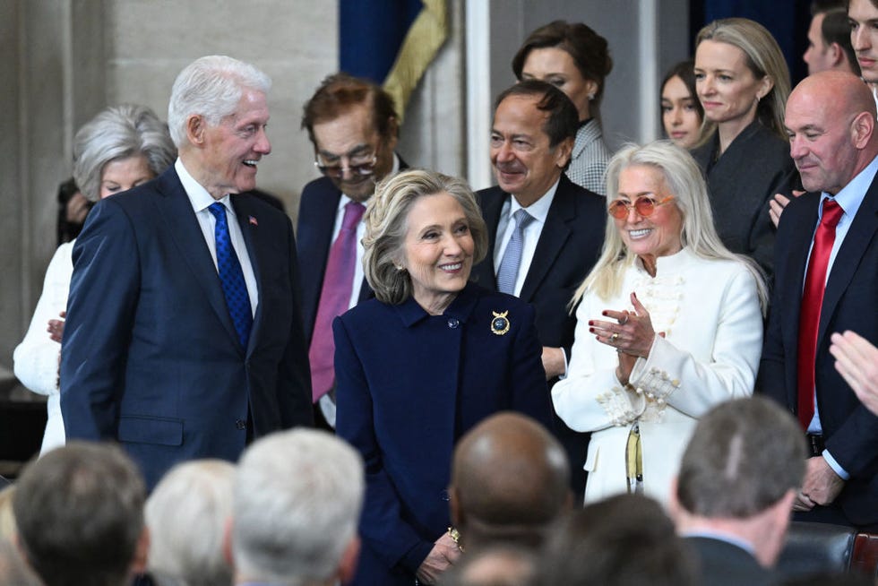 former us president bill clinton and former secretary of state hillary clinton arrive for the inauguration ceremony before donald trump is sworn in as the 47th us president in the us capitol rotunda in washington, dc, on january 20, 2025 photo by saul loeb pool afp photo by saul loebpoolafp via getty images