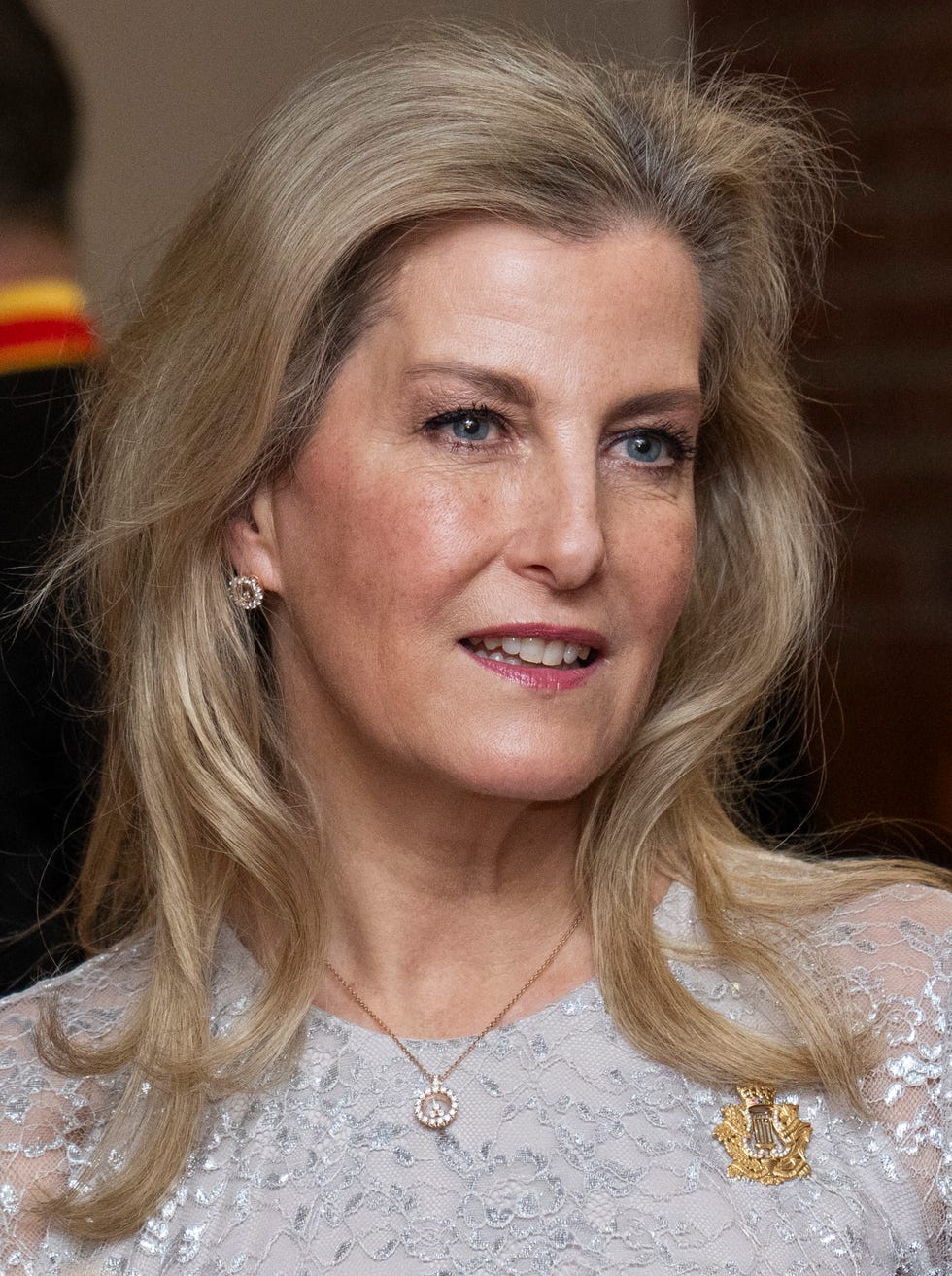 camberley, england january 23 sophie, duchess of edinburgh attends the royal corps of army music dinner at gibraltar barracks on january 23, 2025 in camberley, england photo by mark cuthbertuk press via getty images