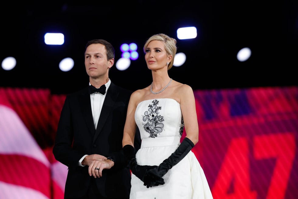 Jared Kushner and Ivanka Trump at the Liberty Inaugural Ball, Washington, DC, January 20, 2025 (Washington, DC, January 20, 2025) After taking the oath of office as the 47th president, President Donald Trump Attending the department’s inaugural ball. Photo by Anna Moneymaker Getty Images