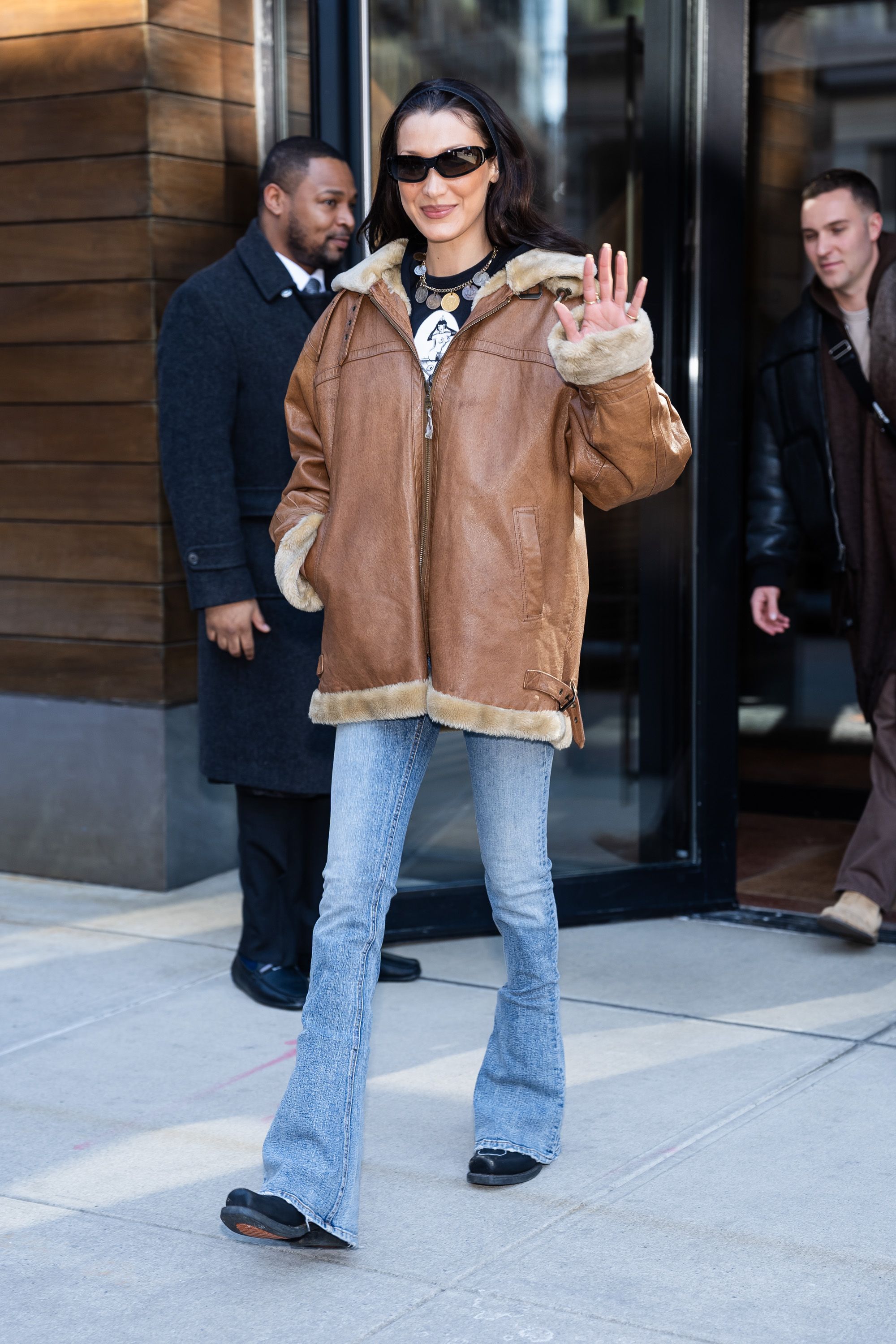 Bella Hadid Goes on a Shopping Spree in Two Chic Retro Coats