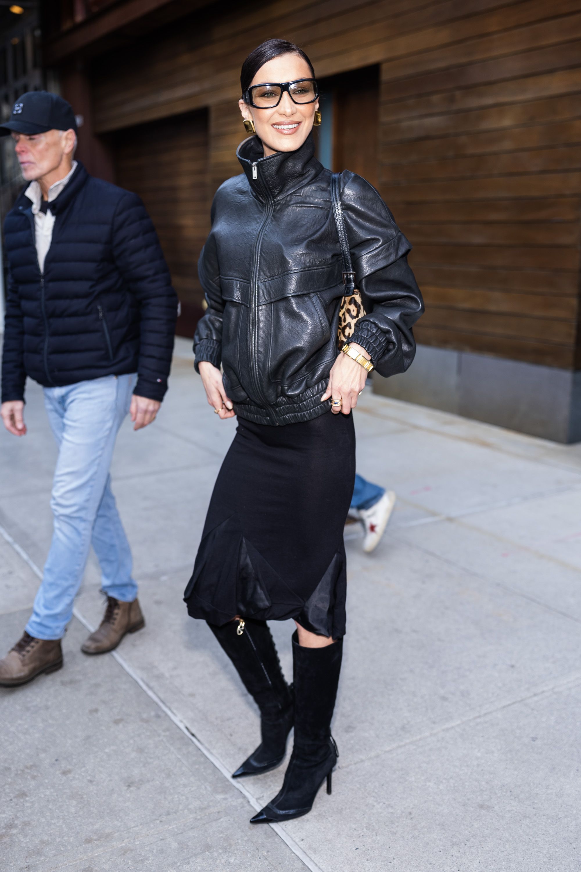 Bella Hadid Goes on a Shopping Spree in Two Chic Retro Coats