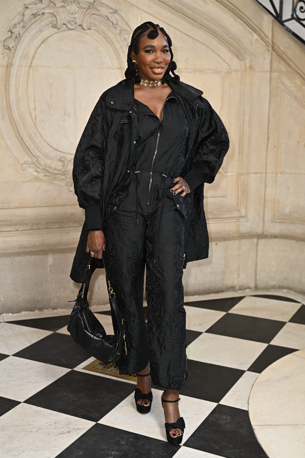 Christian Dior: Photocall - Paris Fashion Week - Haute Couture Spring-Summer 2025 paris, france january 27 editorial use only for non editorial use please seek approval from fashion house venus williams attends the christian dior haute couture spring summer 2025 show as part of paris fashion week on january 27, 2025 in paris, france photo by stephane cardinale corbiscorbis via getty images