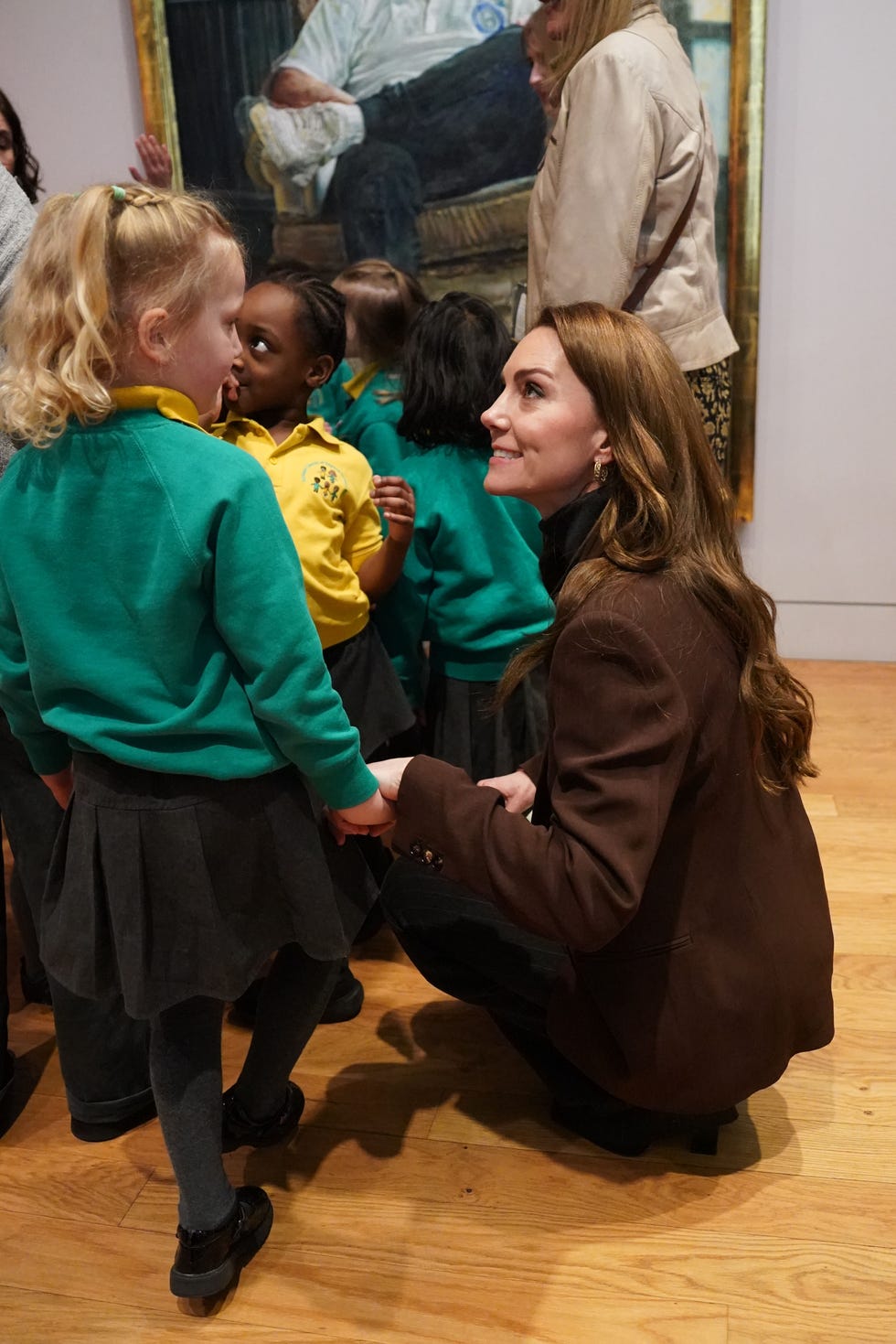 london, england february 4 catherine, princess of wales joins a group of four and five year old school children at the national portrait gallery on february 4, 2025 in london, england the princess joined the children to kick off a new initiative from the royal foundation centre for early childhood, focused on helping young children develop essential social and emotional skills photo by arthur edwards wpa poolgetty images