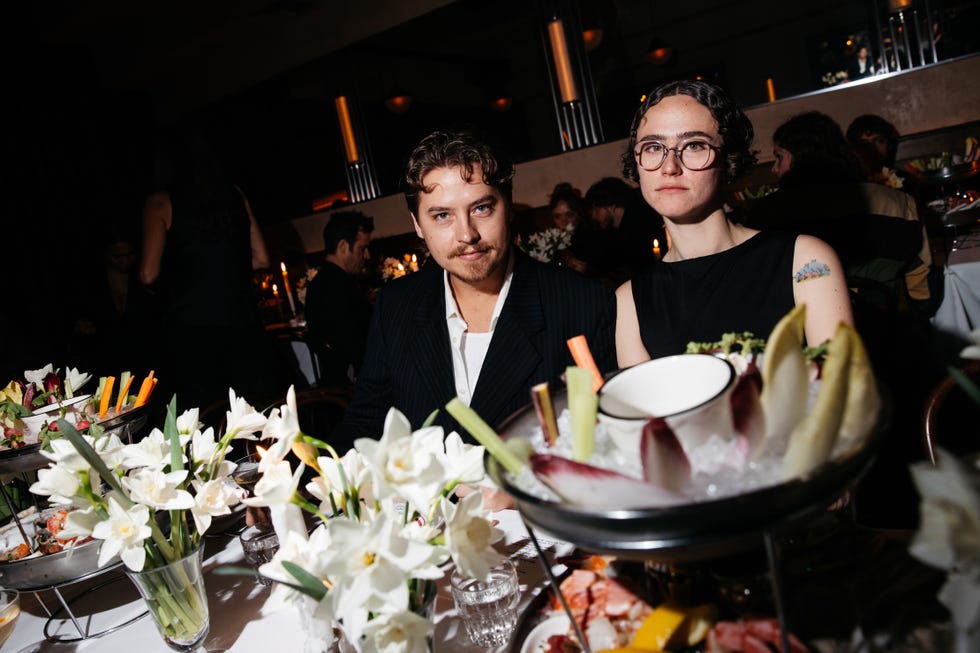 cole sprouse, ella emhoff at the jimmy choo dinner with chloe sevigny and sandra choi held at jean's on february 06, 2025 in new york, new york photo by lexie morelandwwd via getty images