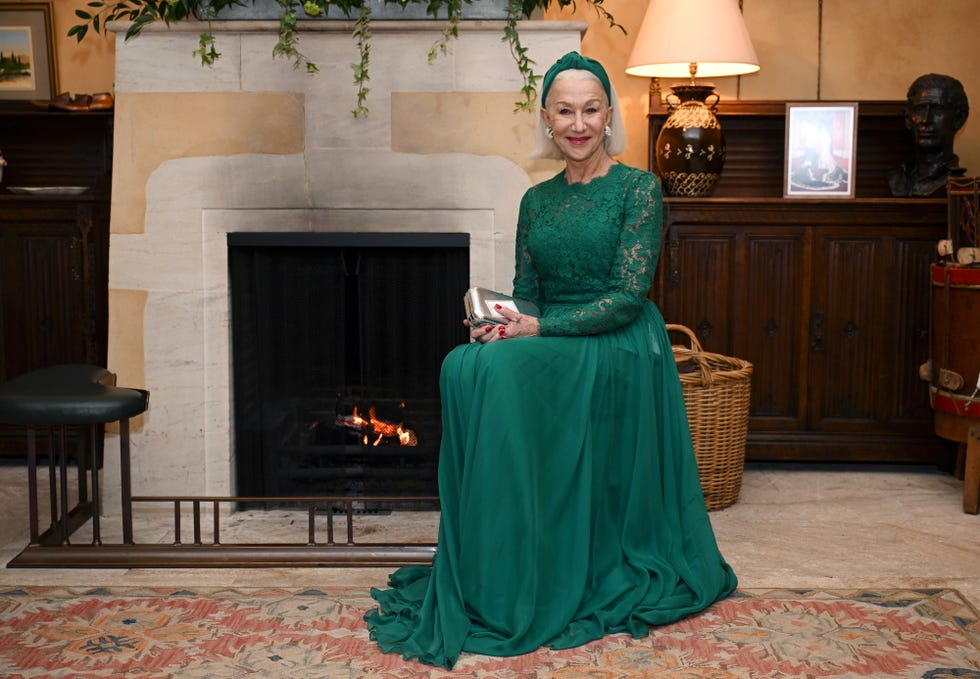 tetbury, england february 07: helen mirren during a dinner at highgrove house on february 07, 2025 in tetbury, england. in preparation for their upcoming state visits to the holy see and the republic of italy in early april 2025, the king and queen will attend a special dinner alongside the italian ambassador to the uk, his excellency inigo lambertini, mrs. maria grazia lambertini, and italian american actor stanley tucci. the event will celebrate the values of slow food and slow fashion. (photo by finnbarr webster/getty images)