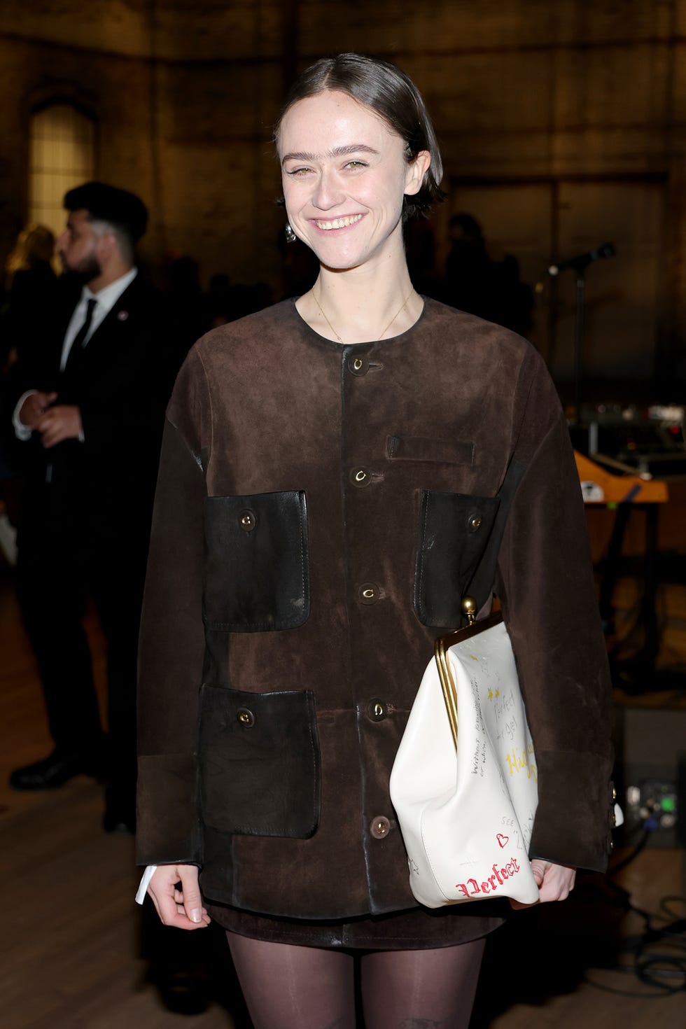 new york, new york february 10 ella emhoff attends the front row for the coach fashion show during february 2025 new york fashion week on february 10, 2025 in new york city photo by dimitrios kambourisgetty images