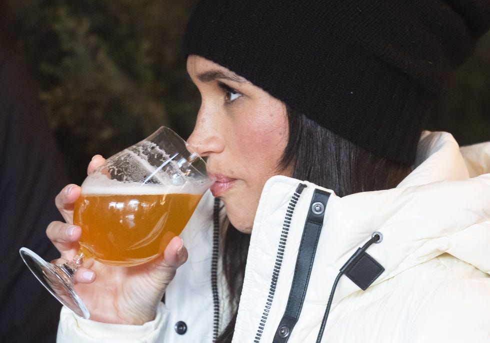 whistler, british columbia february 10 meghan, duchess of sussex has a drink as she attends the whistler welcoming ceremony during day two of the 2025 invictus games on february 10, 2025 in whistler, british columbia photo by samir husseinwireimage