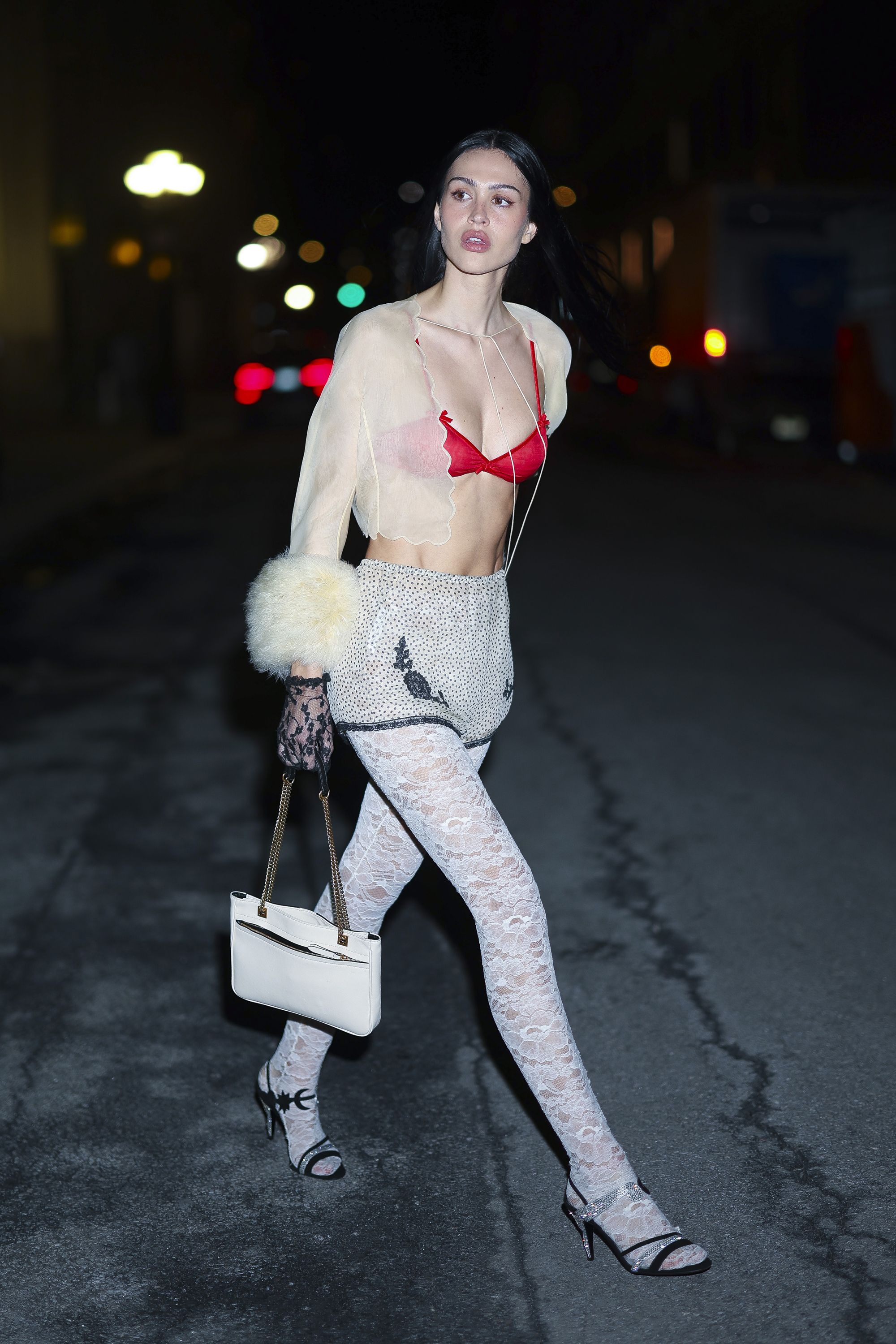 Amelia Gray Pairs Her Designer Lingerie With a New Valentino It Bag