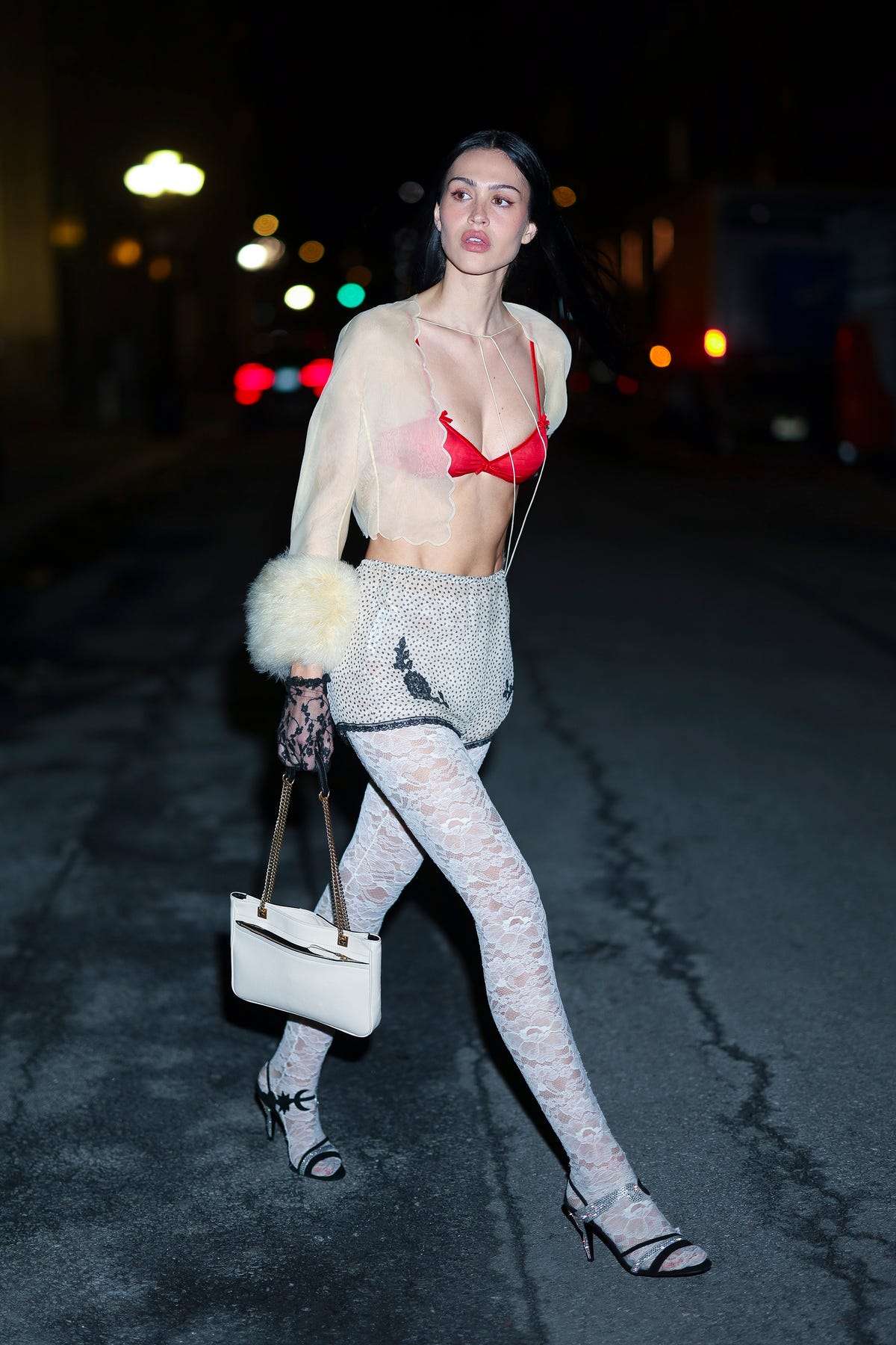 Amelia Gray Pairs Her Designer Lingerie With a New Valentino It Bag