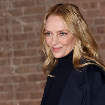 uma thurman michael kors show uma thurman winter look