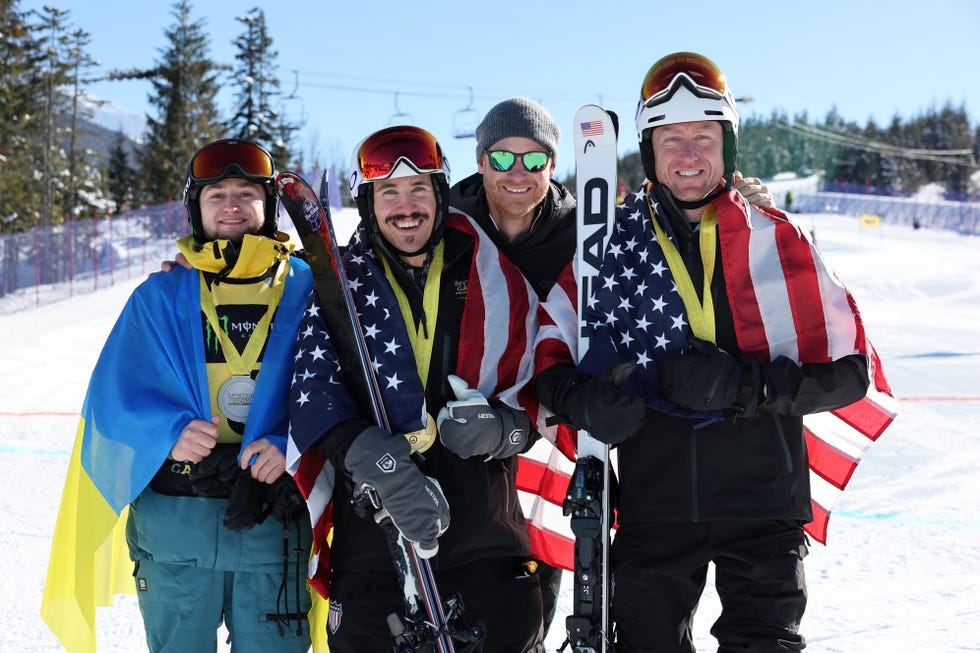 whistler, british columbia february 11 prince harry, duke of sussex seen at the medal ceremony for alpine skying at whistler alpine venue on february 11, 2025 in whistler, british columbia photo by eric charbonneauinvictus games foundation via getty images