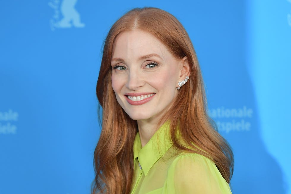 berlin, germany february 15: jessica chastain poses at the dreams photocall during the 75th berlinale international film festival berlin at grand hyatt hotel on february 15, 2025 in berlin, germany. (photo by dominique charriau/wireimage)
