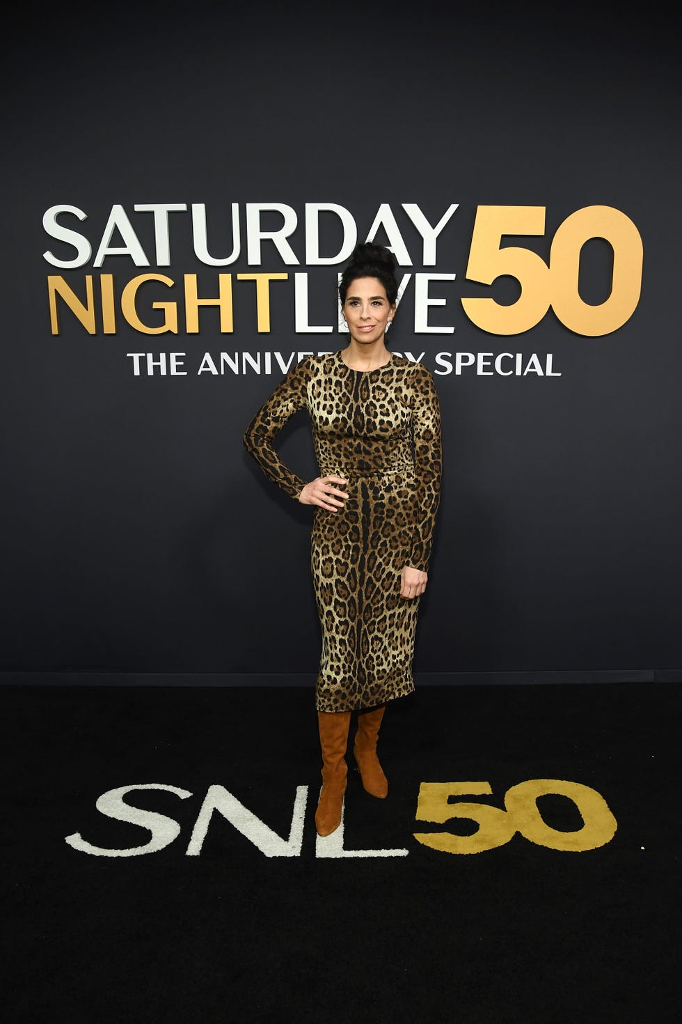 snl50 the red carpet pictured sarah silverman on sunday, february 16, 2025 photo by nbcnoam galainbc via getty images