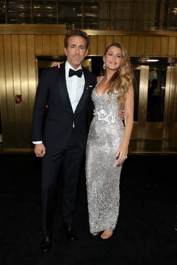 new york, new york february 16: (l r) ryan reynolds and blake lively attend snl50: the anniversary special on february 16, 2025 in new york city. (photo by arturo holmes/getty images)