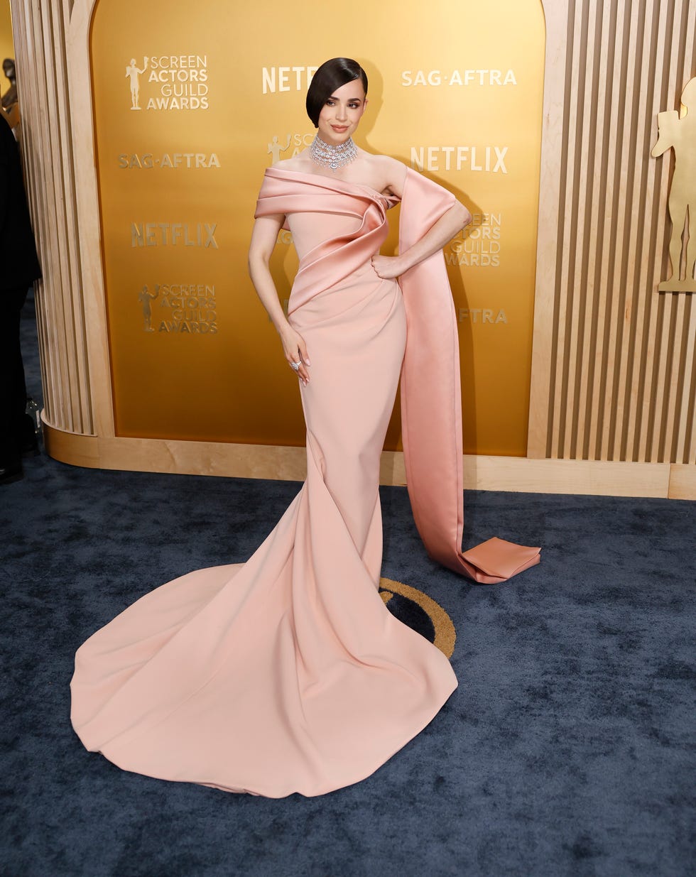 los angeles, ca february 23, 2025 sofia carson at the 31th screen actors guild awards in shrine auditorium and expo hall in los angeles, ca, sunday, feb 23, 2025 allen j schaben  los angeles times via getty images