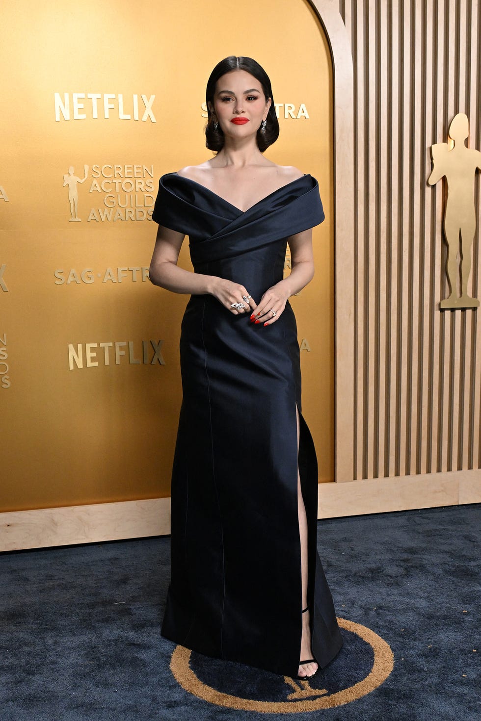 us singer and actress selena gomez arrives for the 31st annual screen actors guild awards at the shrine auditorium in los angeles, february 23, 2025 photo by robyn beck afp photo by robyn beckafp via getty images