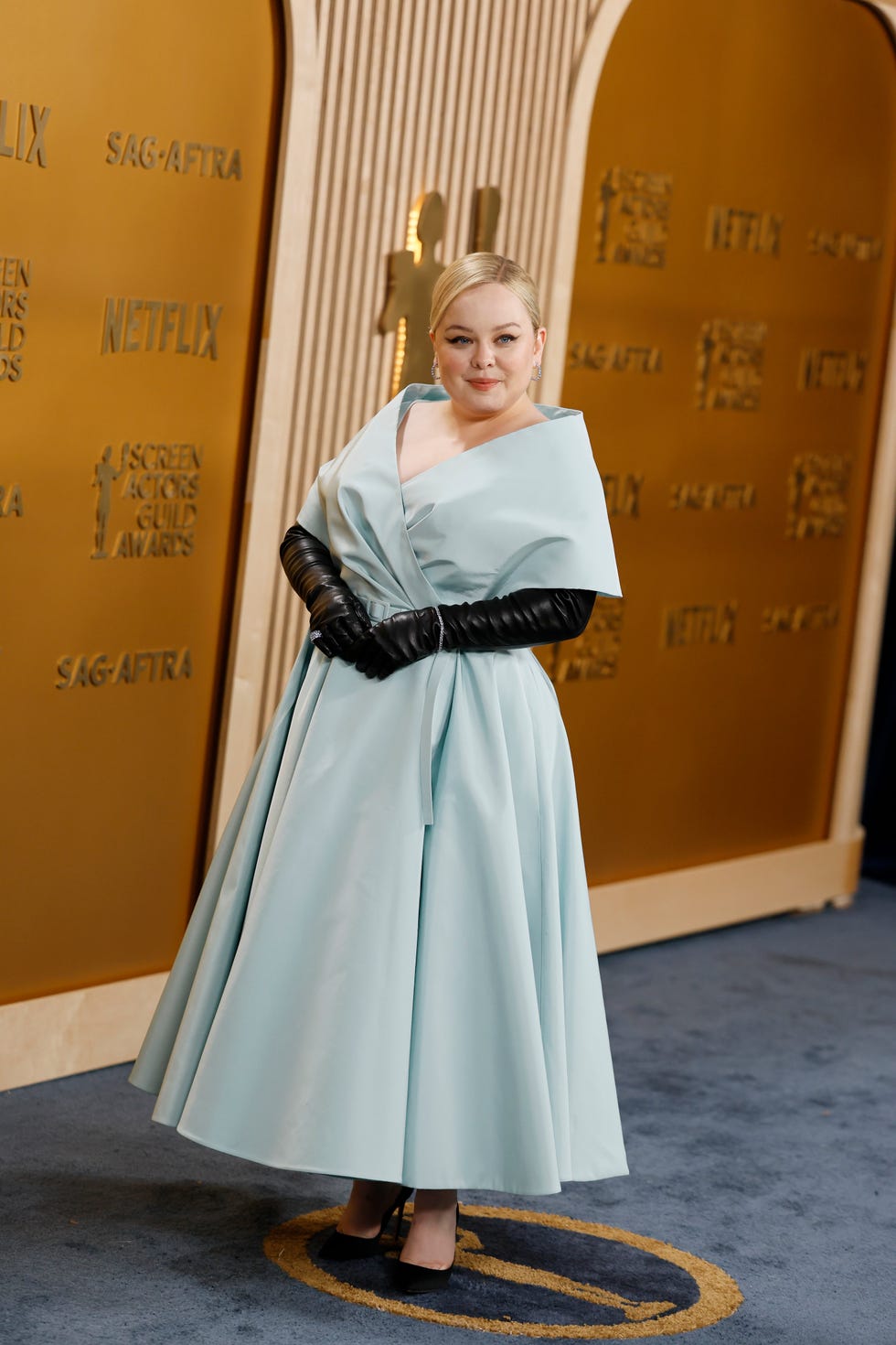 los angeles, ca february 23, 2025 nicola coughlan at the 31th screen actors guild awards in shrine auditorium and expo hall in los angeles, ca, sunday, feb 23, 2025 allen j schaben  los angeles times via getty images