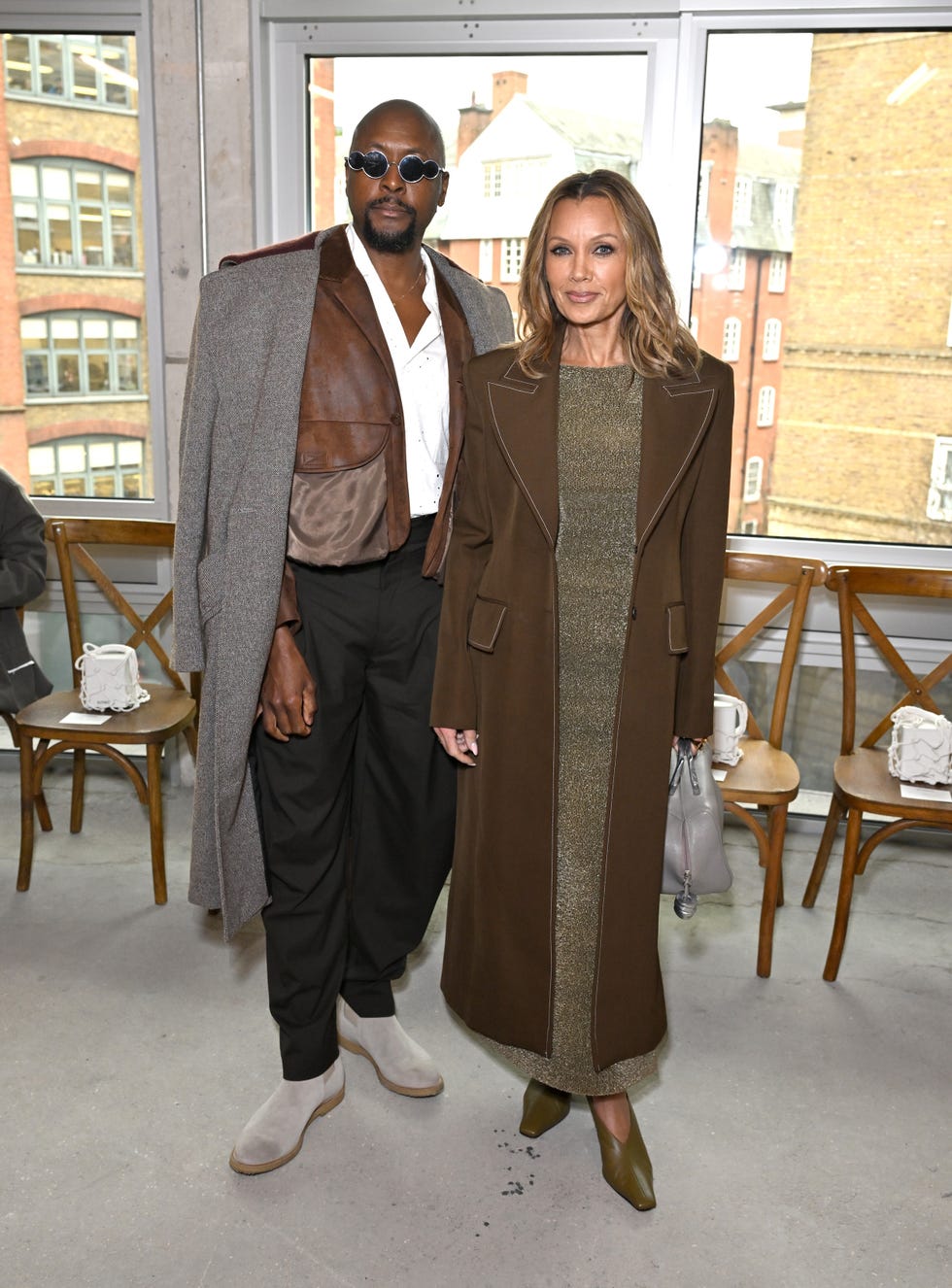 london, england february 21 matt henry and vanessa williams attend the mithridate show during london fashion week february 2025 at spacehouse on february 21, 2025 in london, england photo by jeff spicergetty images