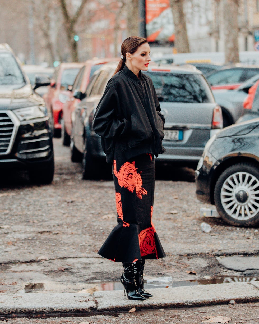 streetstyle during milan rtw fall fashion week 2025 on february 26, 2025 in milan, italy. (photo by jonathan daniel pryce/wwd via getty images)