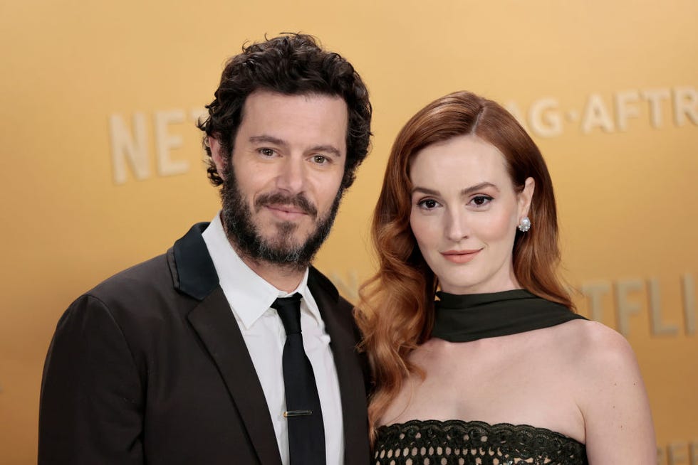 los angeles, california february 23 l r adam brody and leighton meester attend the 31st annual screen actors guild awards at shrine auditorium and expo hall on february 23, 2025 in los angeles, california photo by monica schipperfilmmagic