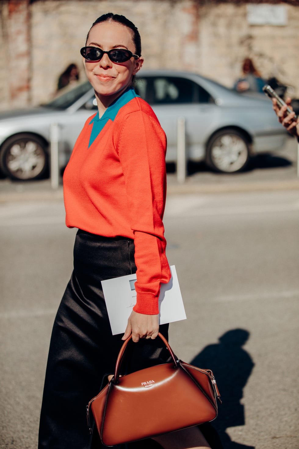 streetstyle during milan rtw fall fashion week 2025 on february 27, 2025 in milan, italy. (photo by jonathan daniel pryce/wwd via getty images)