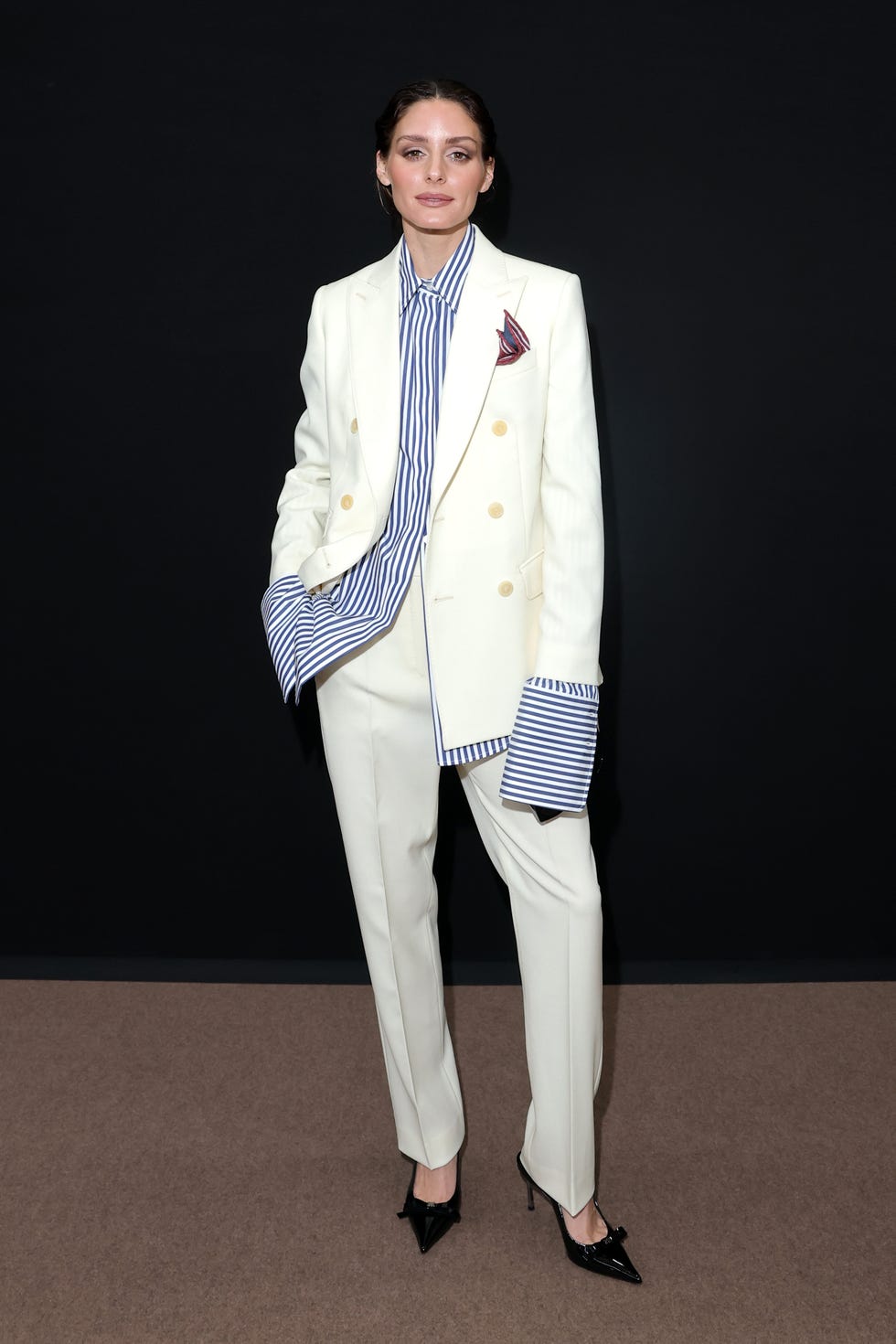 Max Mara - Front Row - Milan Fashion Week - Womenswear Fall/Winter 2025/2026 milan, italy february 27: olivia palermo attends the max mara fashion show during the milan fashion week womenswear fall/winter 2025/2026 on february 27 2025 in milan, italy. (photo by jacopo raule/getty images)