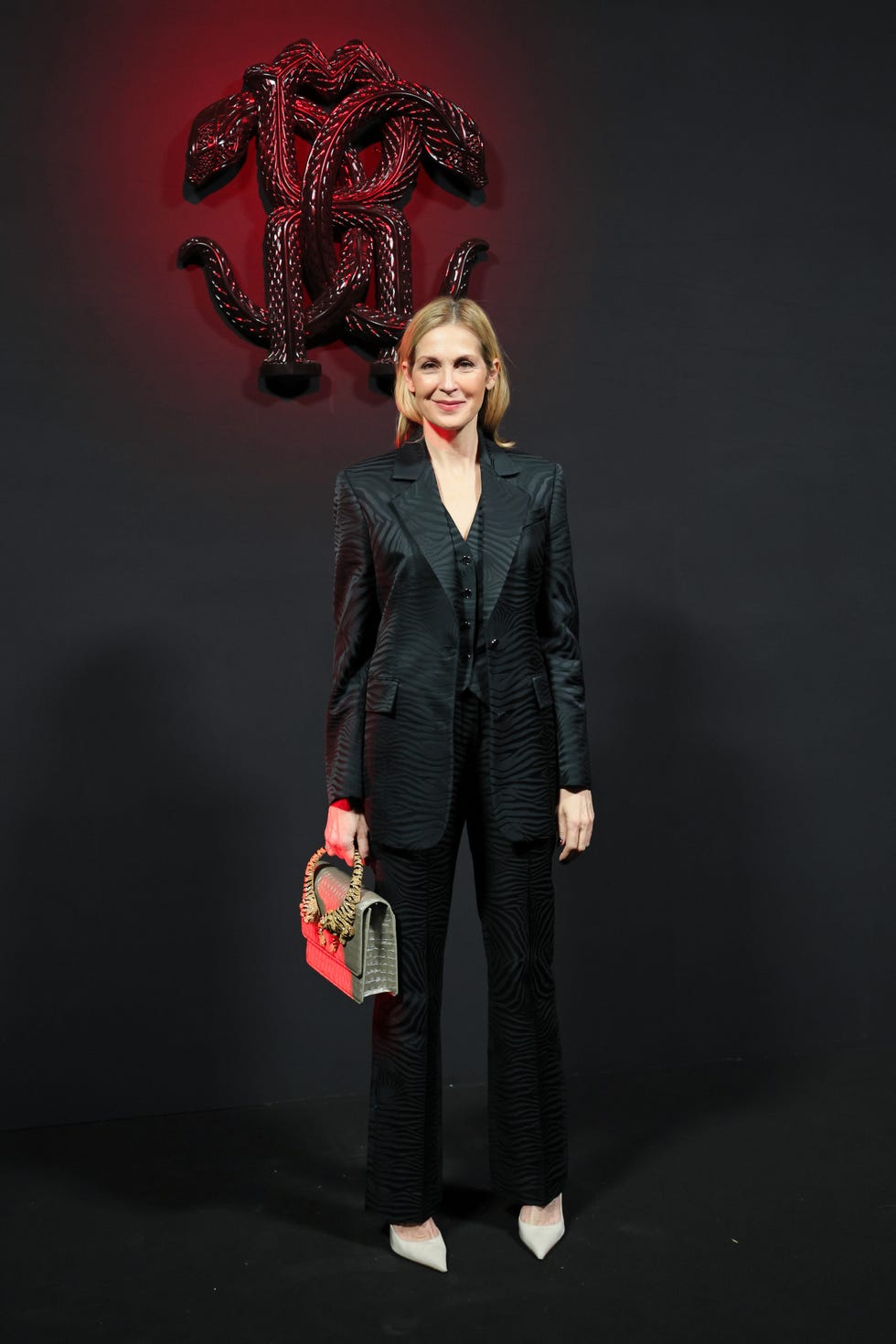 milan, italy february 27: kelly rutherford attends the roberto cavalli fashion show during the milan fashion week womenswear fall/winter 2025/2026 on february 27, 2025 in milan, italy. (photo by vittorio zunino celotto/getty images)