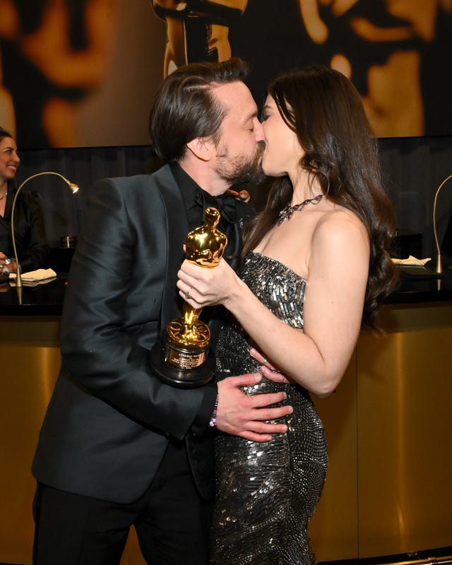 kieran culkin, jazz charton at the 97th oscars governors ball held at the dolby theatre on march 02, 2025 in hollywood, california. (photo by michael buckner/penske media via getty images)