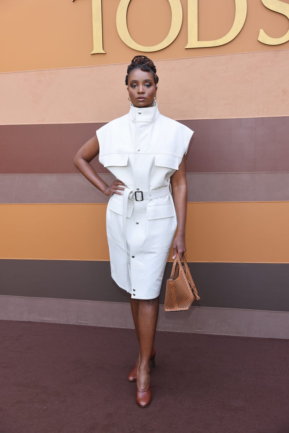 milan, italy february 28: kiki layne attends the tods show during milan fashion week womenswear fall/winter 2025/2026 on february 28, 2025 in milan, italy. (photo by max cisotti/dave benett/getty images)