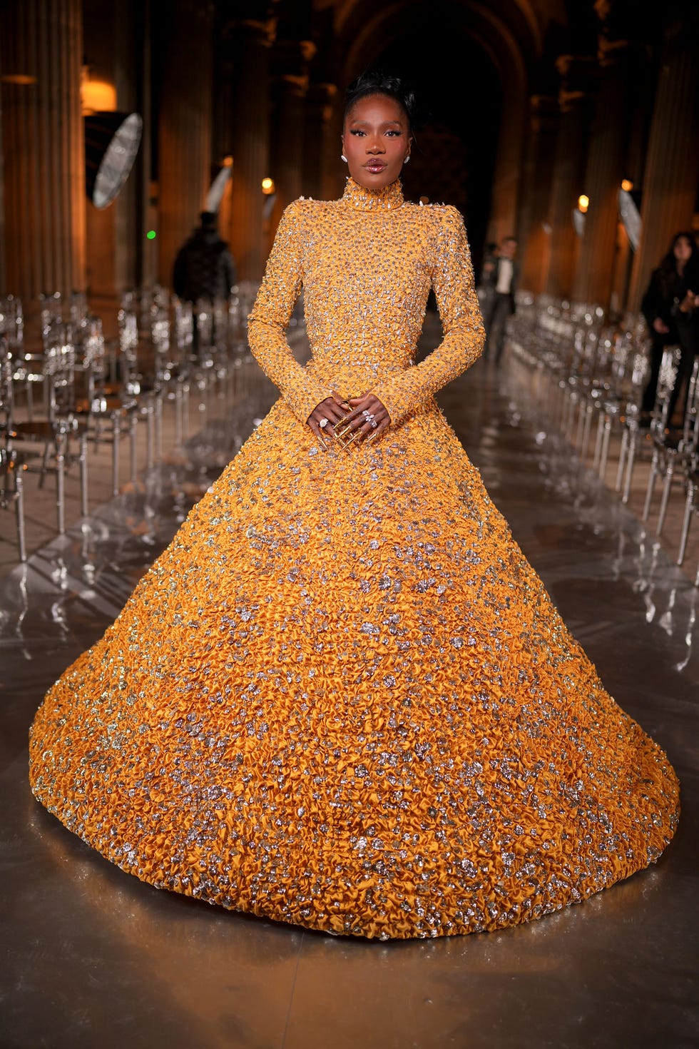 doechii at le grand dîner du louvre held at musée du louvre on march 04, 2025 in paris, france. (photo by swan gallet/wwd via getty images)