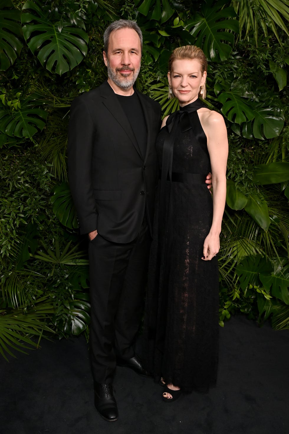 beverly hills, california march 01: (l r) denis villeneuve and tanya lapointe attend the chanel and charles finch annual pre oscar dinner at the polo lounge at the beverly hills hotel on march 01, 2025 in beverly hills, california. (photo by jon kopaloff/wireimage)