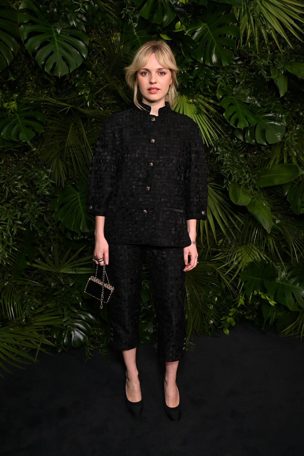 beverly hills, california march 01: odessa young attends the chanel and charles finch annual pre oscar dinner at the polo lounge at the beverly hills hotel on march 01, 2025 in beverly hills, california. (photo by jon kopaloff/wireimage)