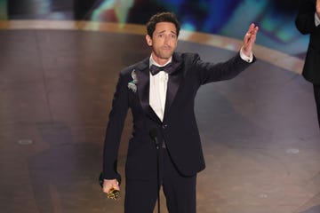 hollywood, california march 02: adrien brody accepts the best actor in a leading role award for the brutalist onstage during the 97th annual oscars at dolby theatre on march 02, 2025 in hollywood, california. (photo by kevin winter/getty images)