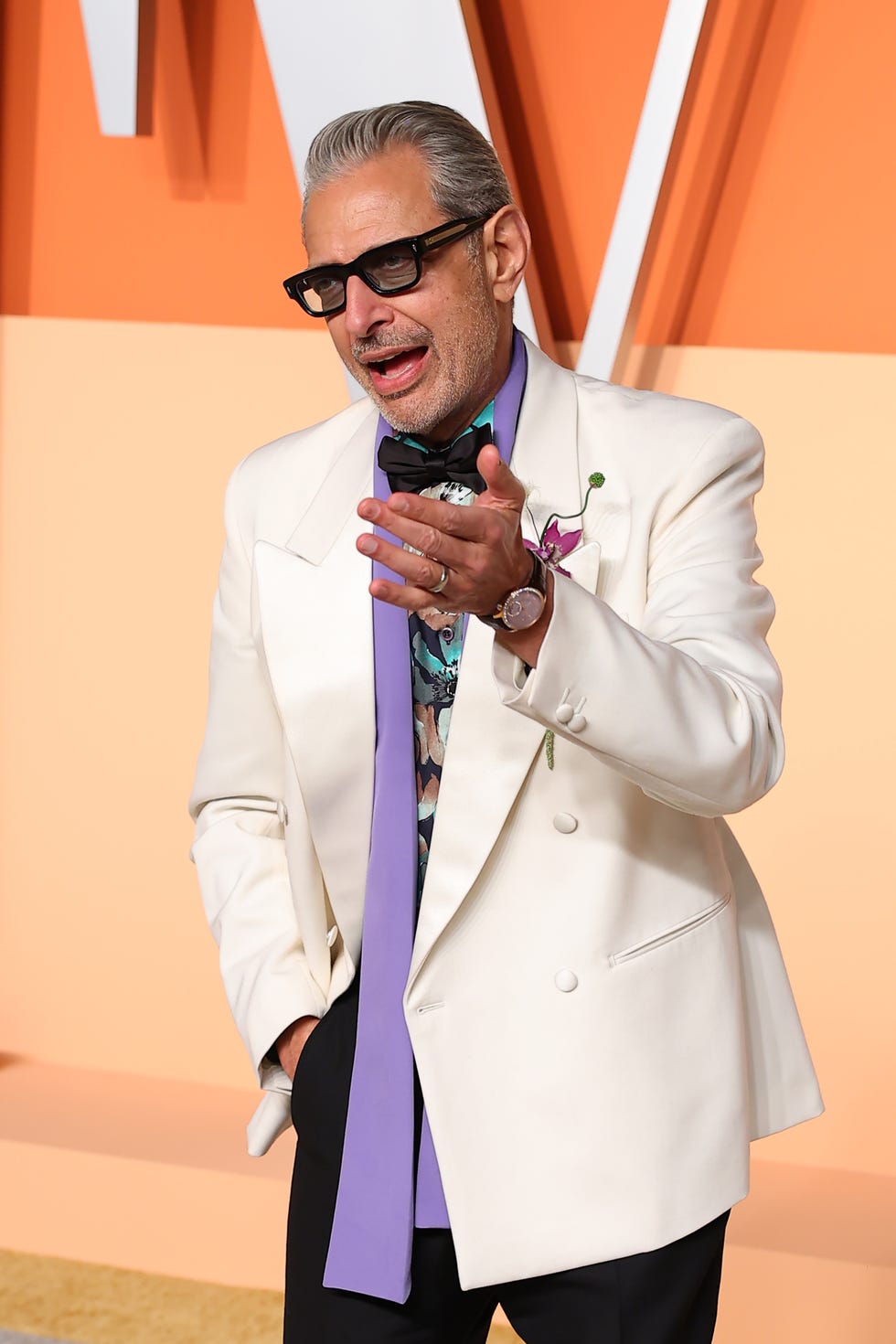 2025 Vanity Fair Oscar Party Hosted By Radhika Jones - Arrivals beverly hills, california march 02: jeff goldblum attends the 2025 vanity fair oscar party hosted by radhika jones at wallis annenberg center for the performing arts on march 02, 2025 in beverly hills, california. (photo by leon bennett/ga/the hollywood reporter via getty images)