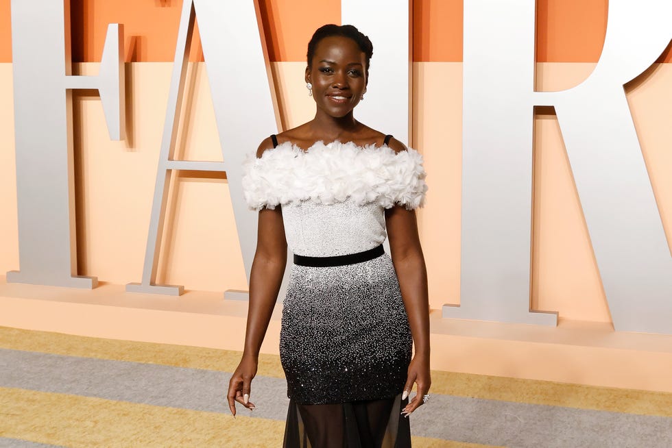 Beverly Hills, California, March 02: Lupita Nyongo visits the Oscar party 2025 by Radhika Jones in the Valais Annenberg Center for the performing arts on March 2, 2025 in Beverly Hills, California. (Photo by Taylor Hill/Filmmagic)