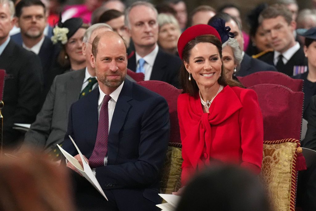 Princess Kate Rewears a Favorite Red Dress for Commonwealth Day Service With William