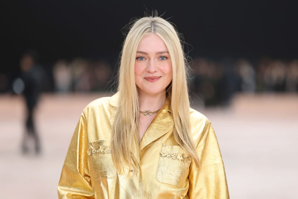 paris, france march 11: (editorial use only for non editorial use please seek approval from fashion house) dakota fanning attends the chanel womenswear fall/winter 2025 2026 show as part of paris fashion week at grand palais on march 11, 2025 in paris, france. (photo by pascal le segretain/getty images)