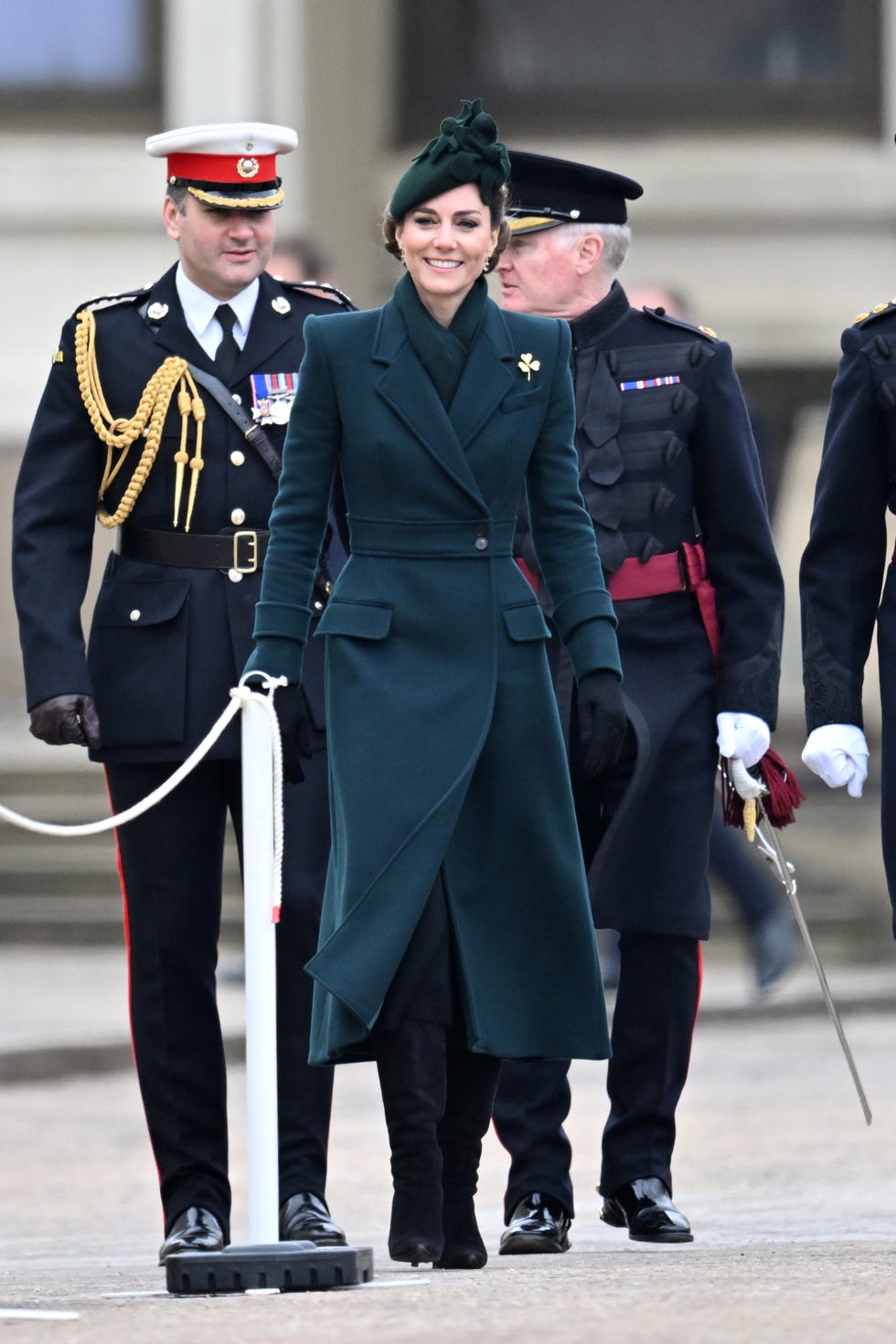 london, england march 17: catherine, princess of wales attends the 2025 irish guards st. patricks day parade at wellington barracks on march 17, 2025 in london, england. (photo by samir hussein/wireimage)